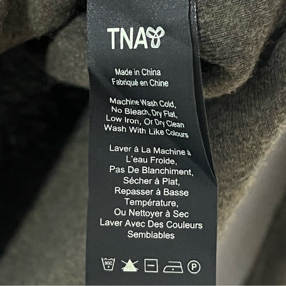 Aritzia Tna Alder Heather Olive Green Long Sleeve T Shirt S NWT - Picture 6 of 7